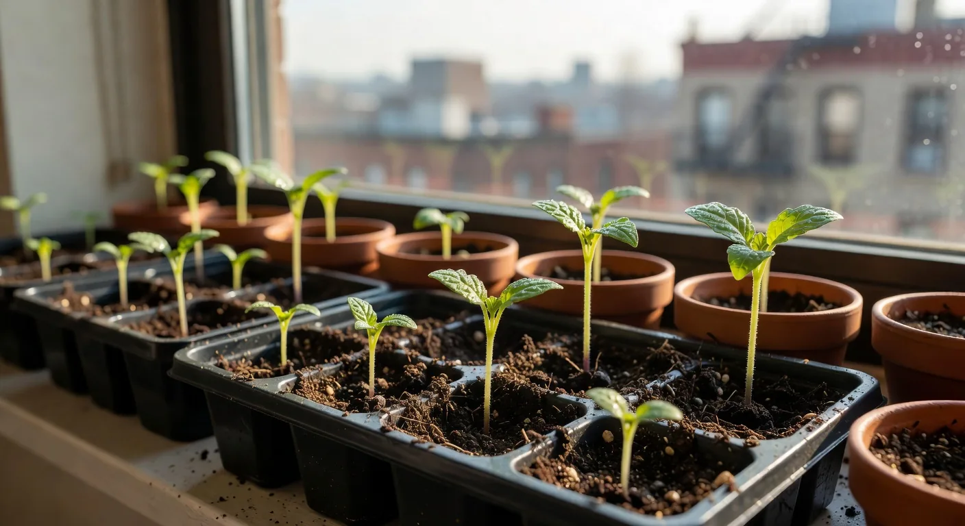 A seed starting tray ready for spring planting